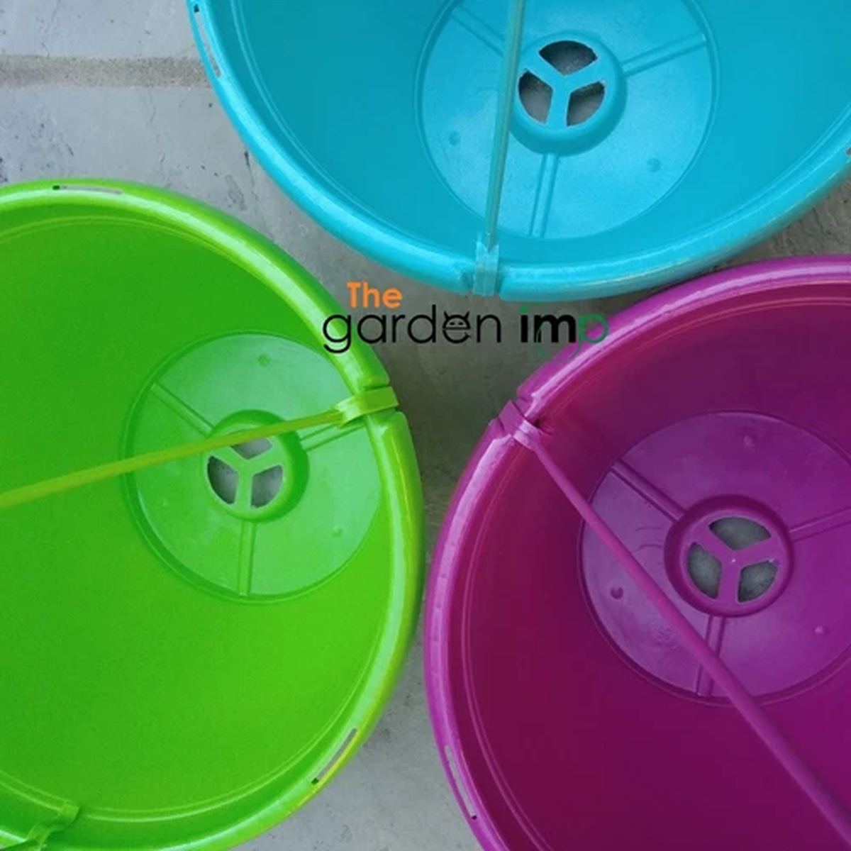 Plastic Hanging Baskets Round 10" Coloured Plant Pot Hangers Strong Planters