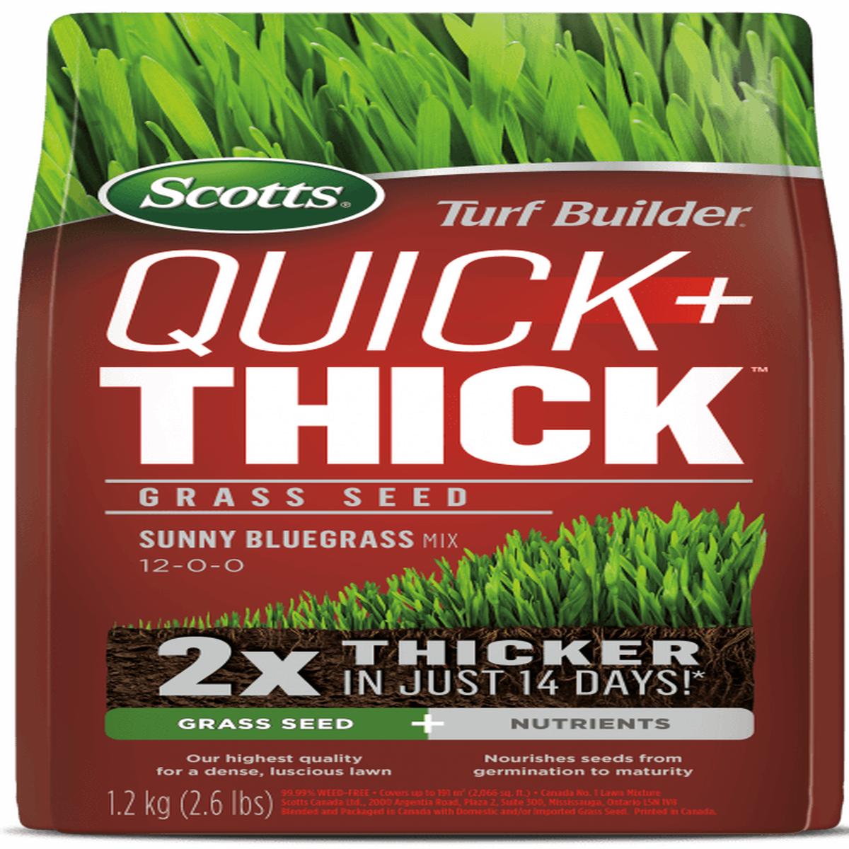 Turf Builder Quick & Thick Grass Seed Sunny Bluegrass 1.2kg
