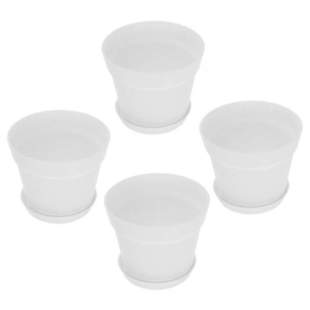 4 Pcs Indoor Planting Pots Outdoor Plastic Planters Gardening Flower Containers