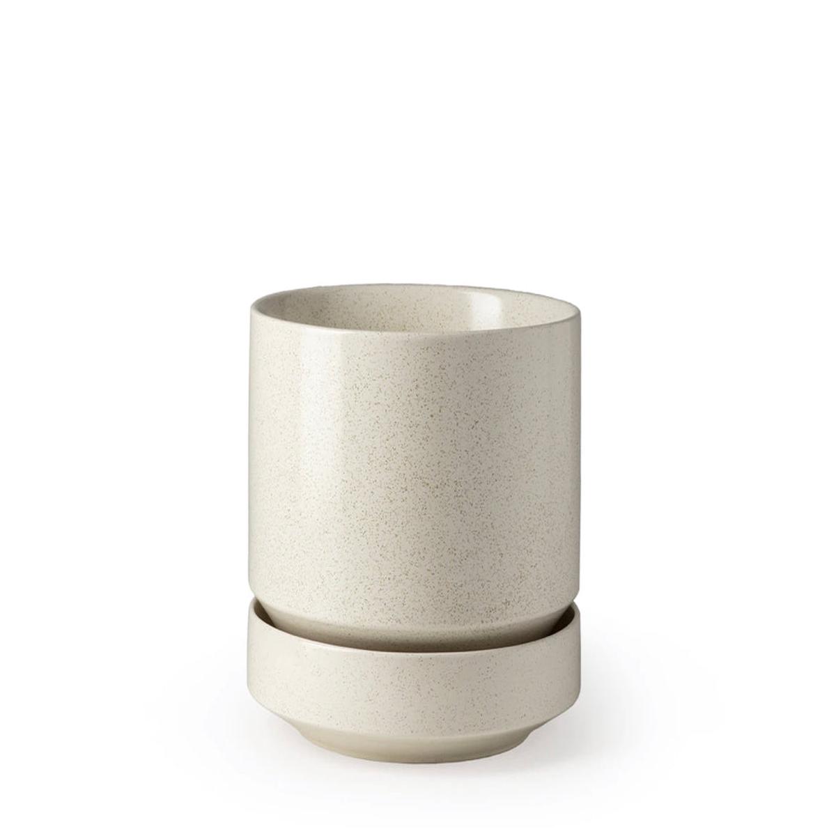 8" Round Two Planter - Speckle
