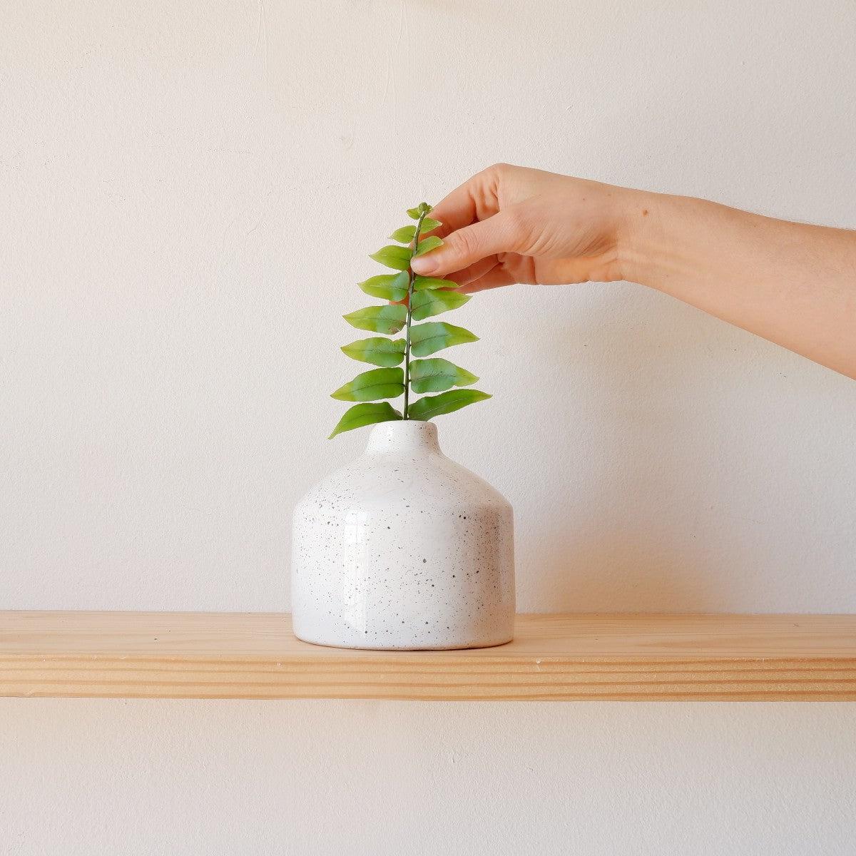Suzi Vase - White Speckle