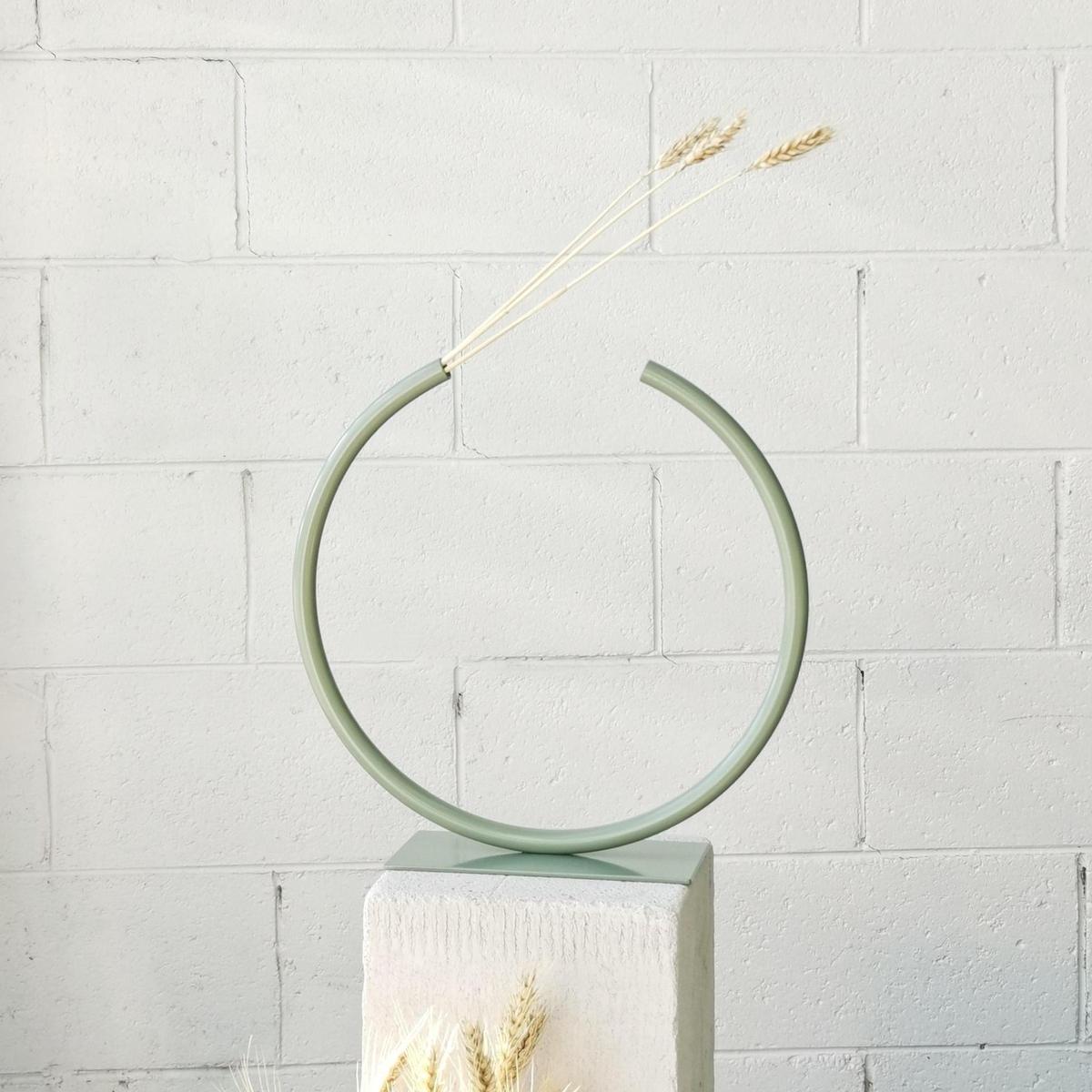 Almost a Circle Vase in Pale Eucalypt by Anna Varendorff