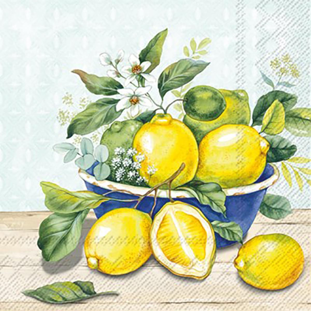 Lemon In Bowl Lunch Napkin