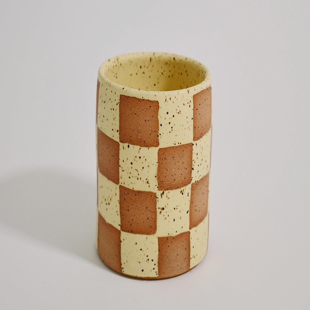 Yellow Checkered Planter