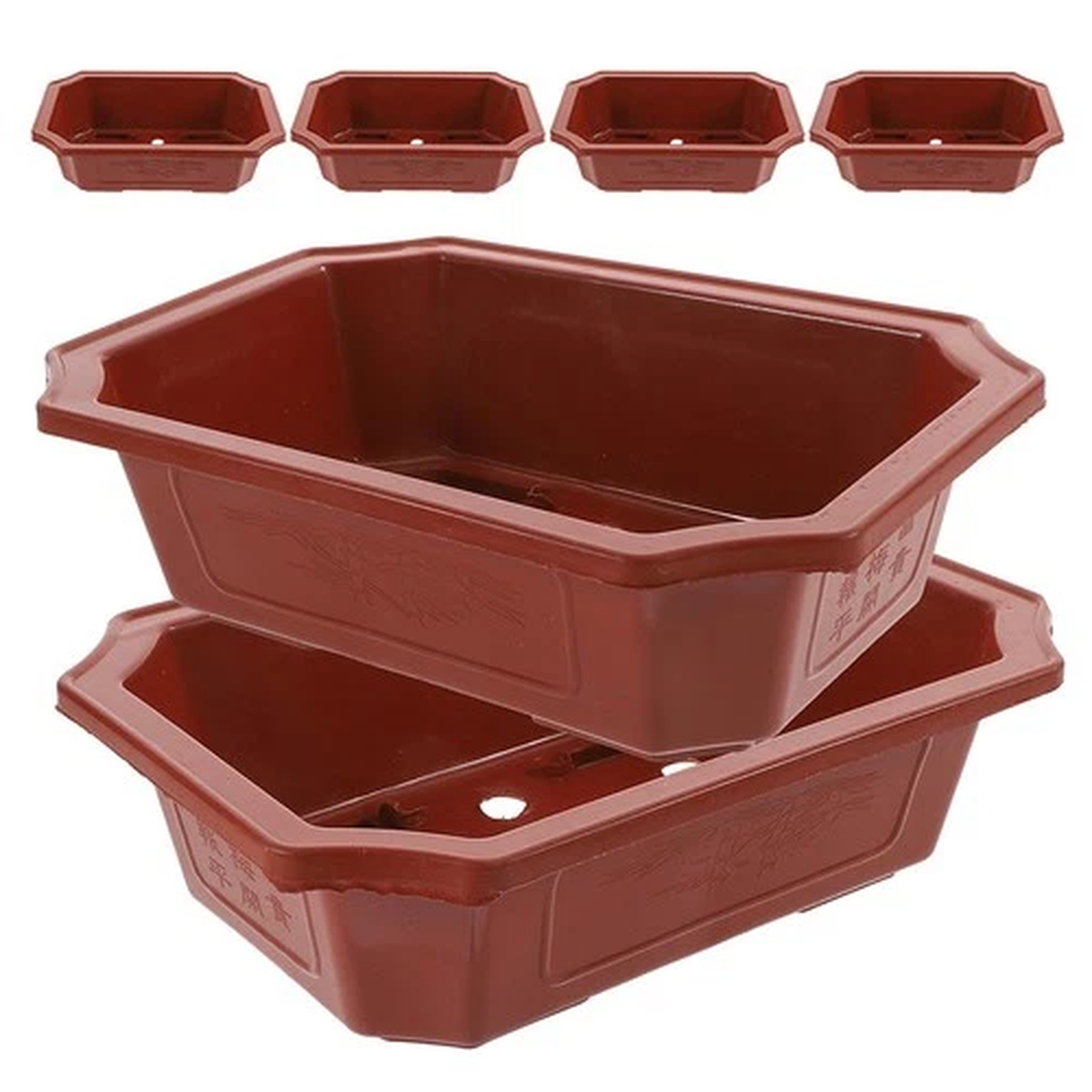 6 Pcs Decorative Flower Pots Garden Planter Multi-purpose Functionality