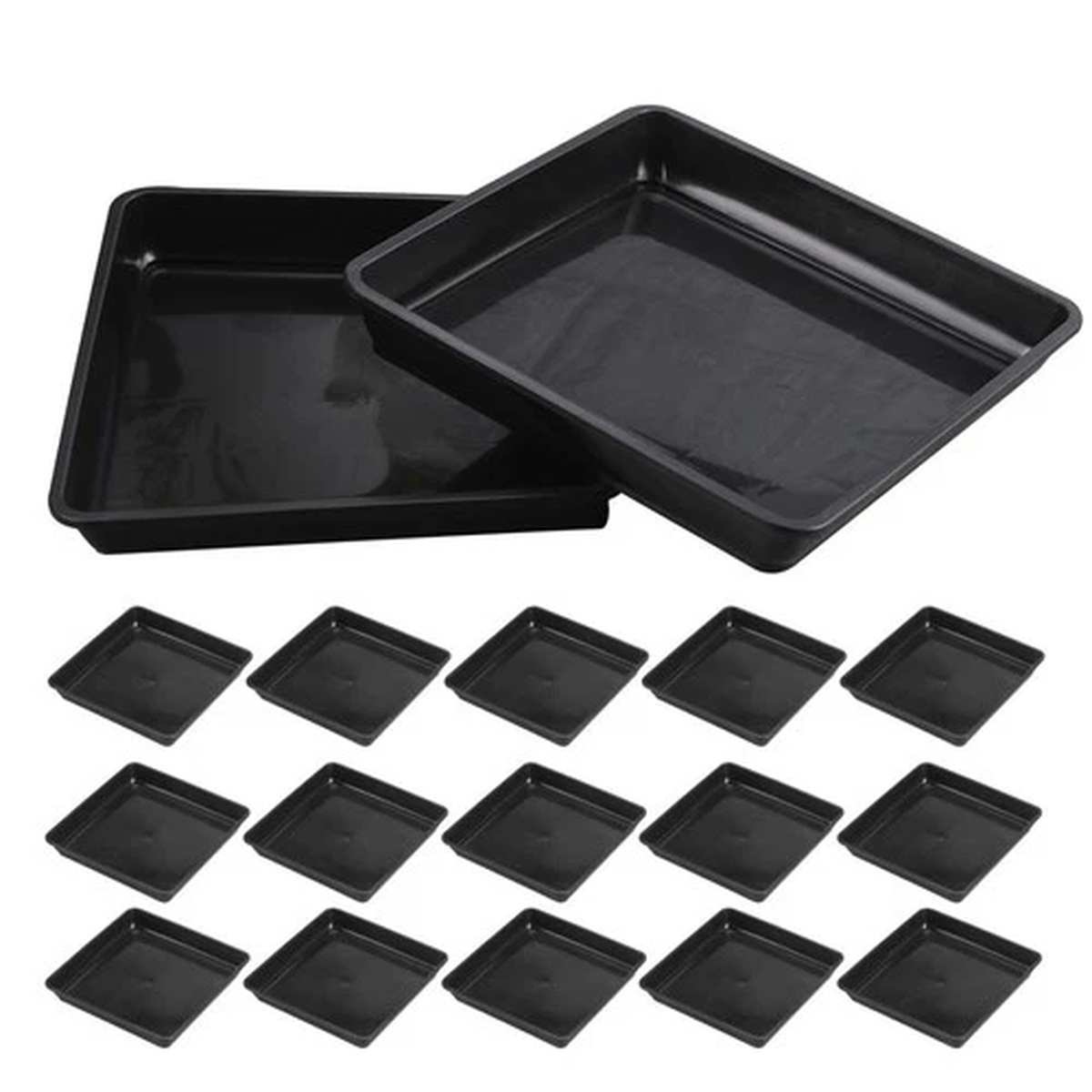 20pcs Square Plant Pot Saucer - Flower Pot Saucers - Drip Tray - Water Catcher
