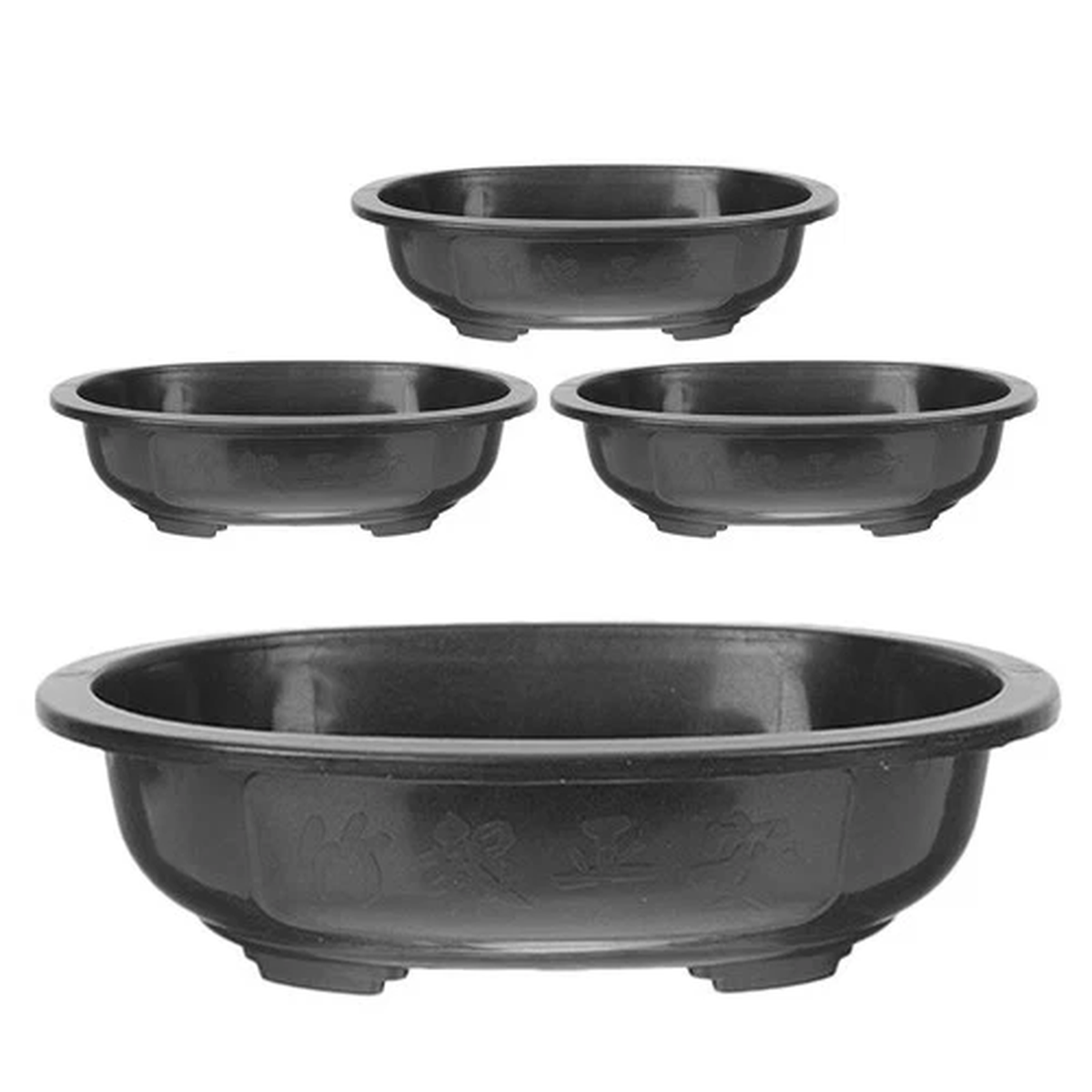 4 Pcs Garden Flower Pot Plastic Planter Horticultural Flowerpot Rectangular