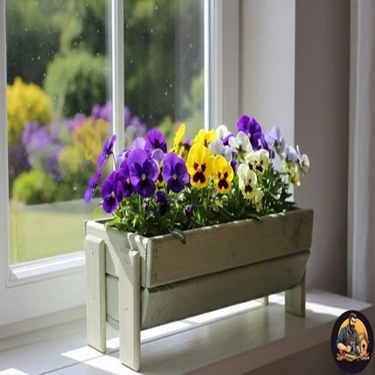 Dusted Aloe ~~ Pretty Solid Decorative Small Flower Pot Planter HandMade UK Wood