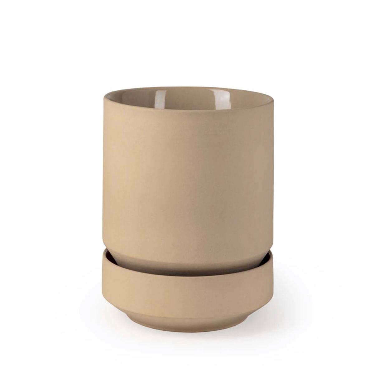10" Round Two Planter - Oatmeal