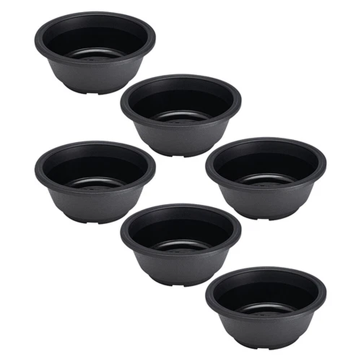 6 Pcs Half Pots for Plants Shallow Small Flower Plastic Succulent Container