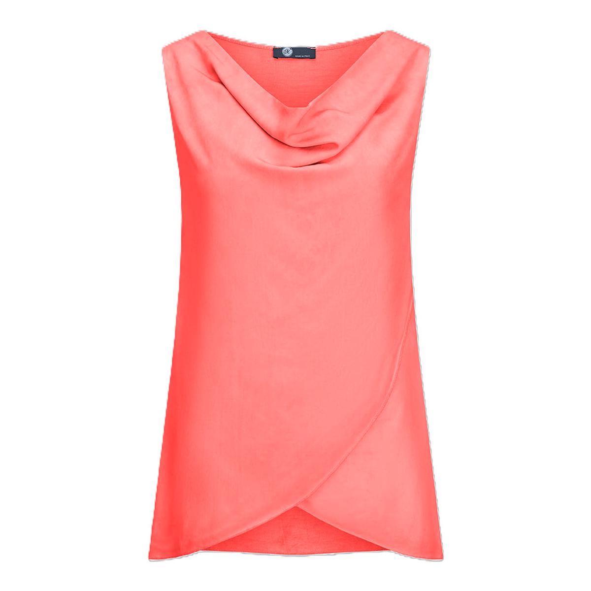 Woven Cowl-Neck Top Sunset