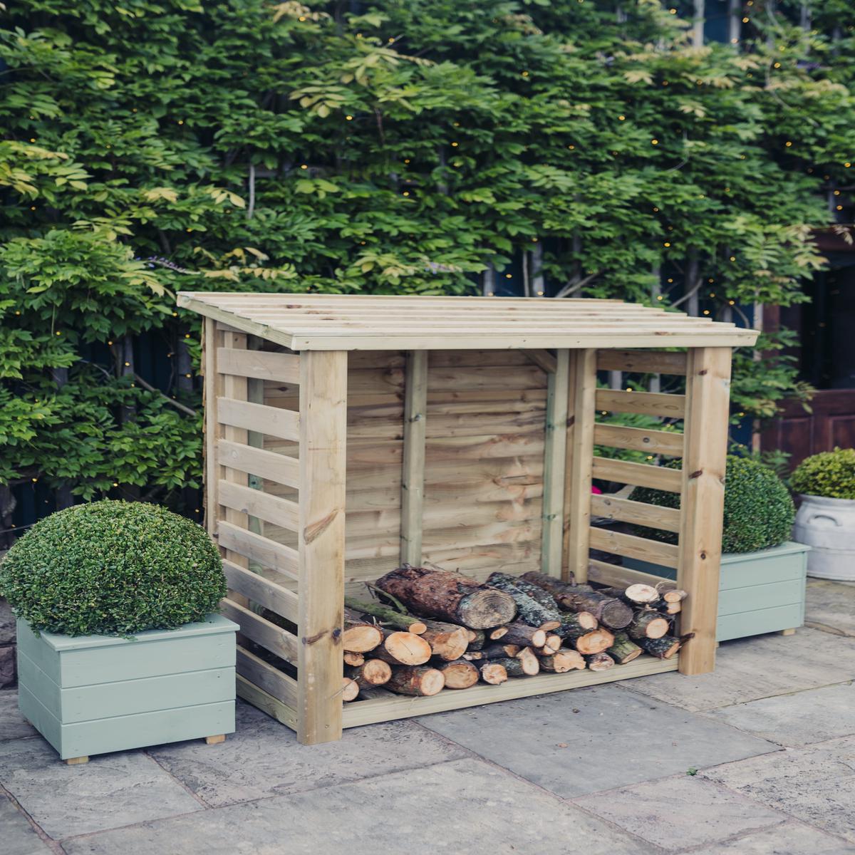 Heavy Duty Garden Log 150cm wide x 60cm deep Store by Churnet Valley - LSOP4X5