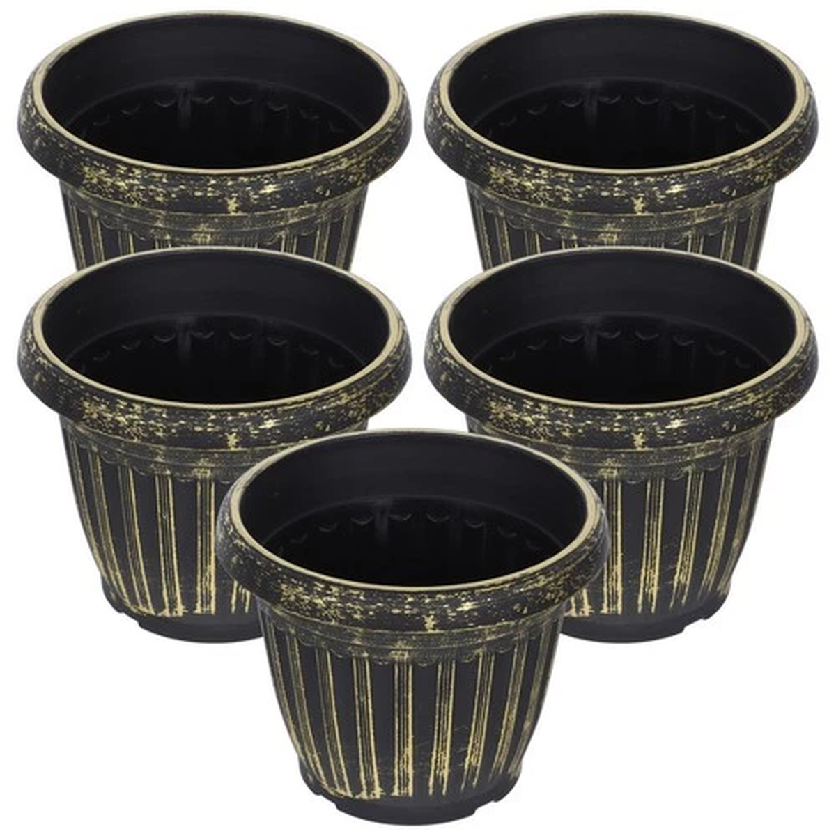 5 Pcs Mini Bonsai Pots Small Flower Succulent Garden Plastic Flowerpots