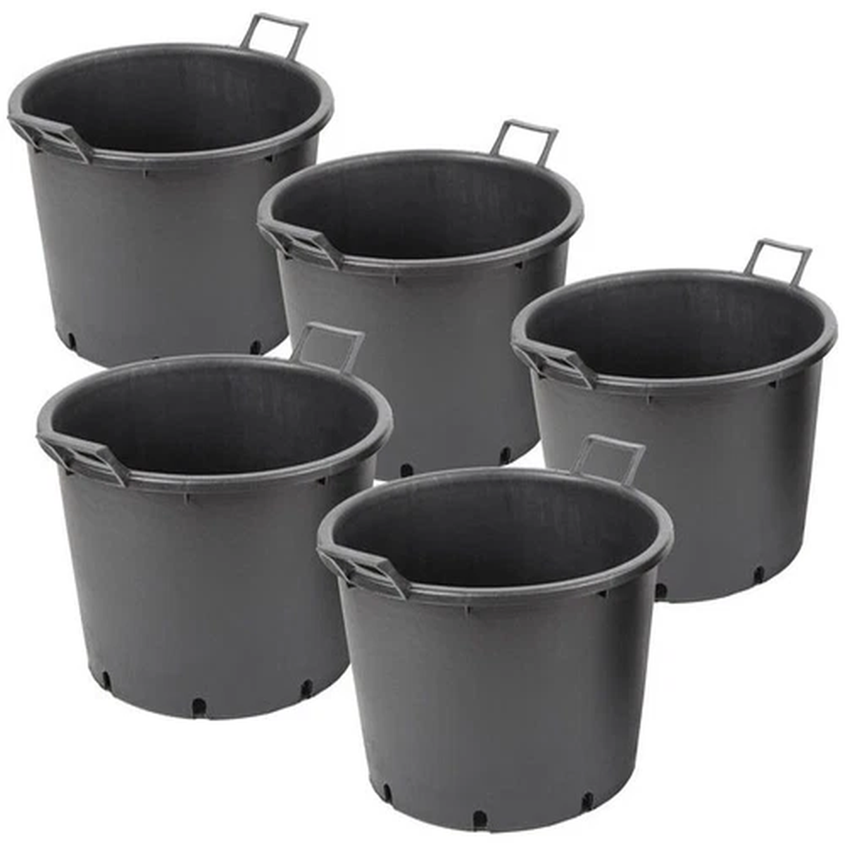 5 x 35 Litre Large Plant Pot Outdoor Garden Flower Tree Planter Container Tub