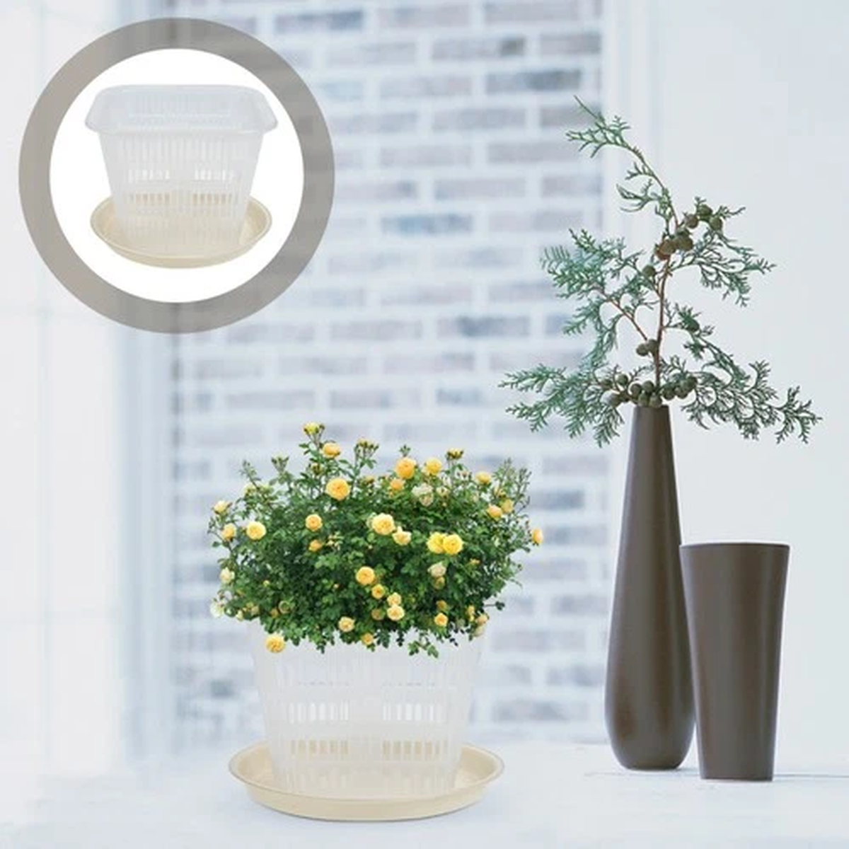 Garden Flower Pot Simple Flowerpot Root-control Planter Flowerpots