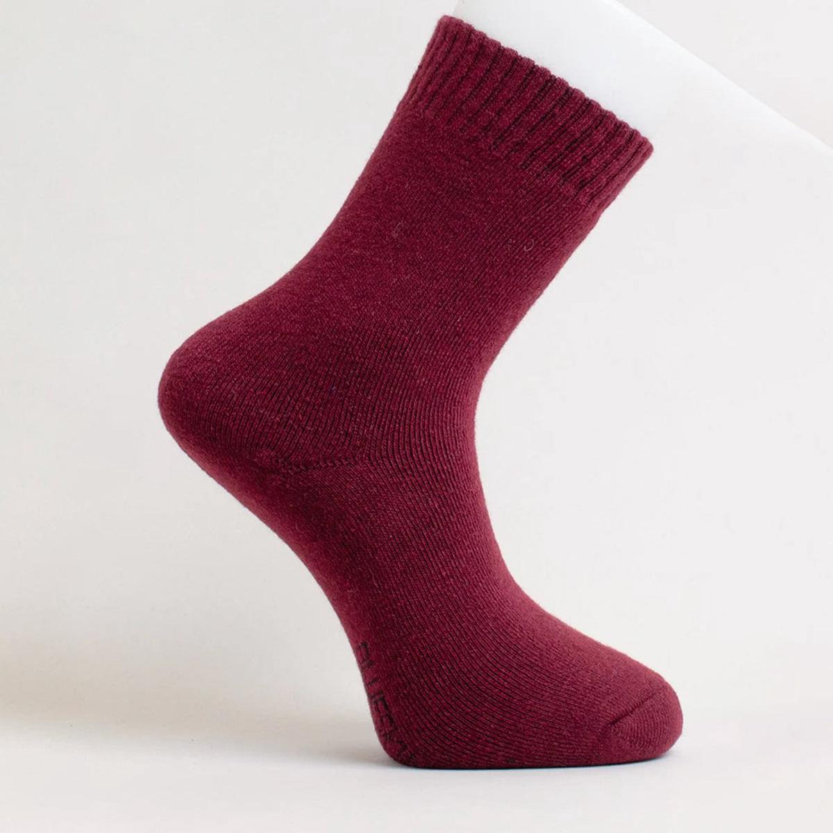 Men's Merino Wool Sock  Burgundy