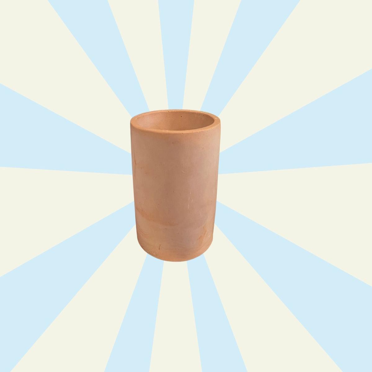 Tall Peach Chalk Planter