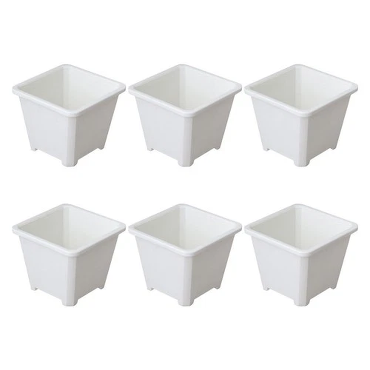 6 Pcs Plants Pots Garden Flower Small Plastic Flowerpots Decorative