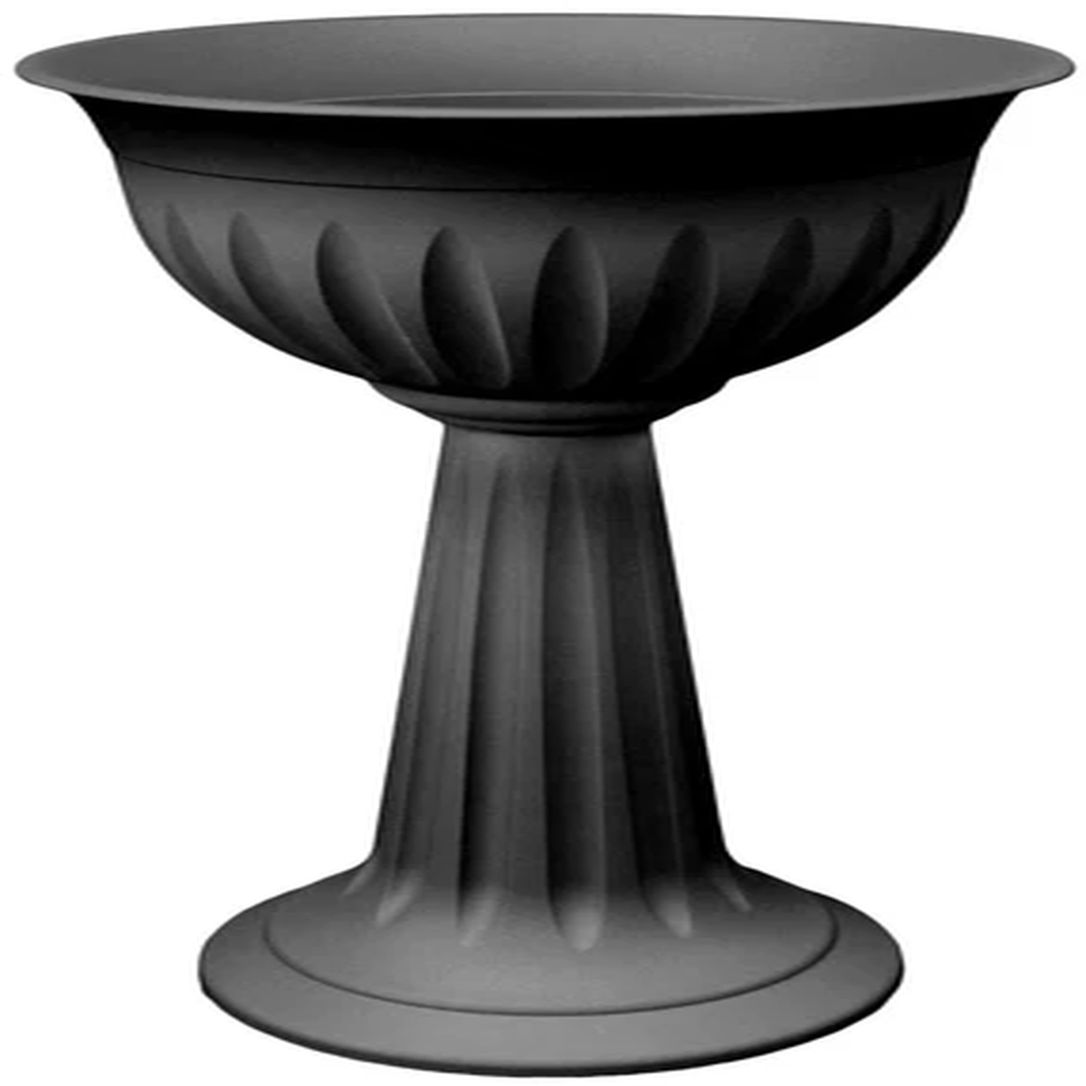 75cm Tall Black Urn Plant Pot Outdoor Garden Round Plastic Planter Water Feature