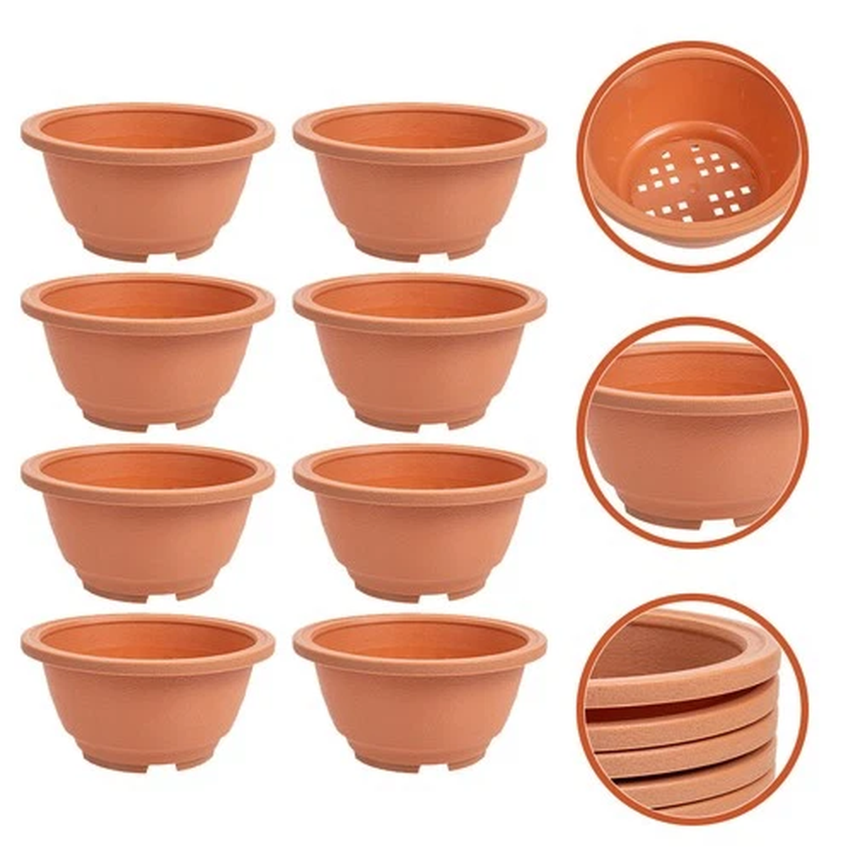 8pcs Gardening Flower Pot Flower Planter Garden Plant Pot Plastic Plant