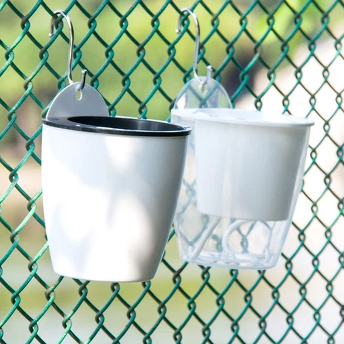 Layers Plastic Flowerpot Pots Gardening Yard Garden Home White Portable