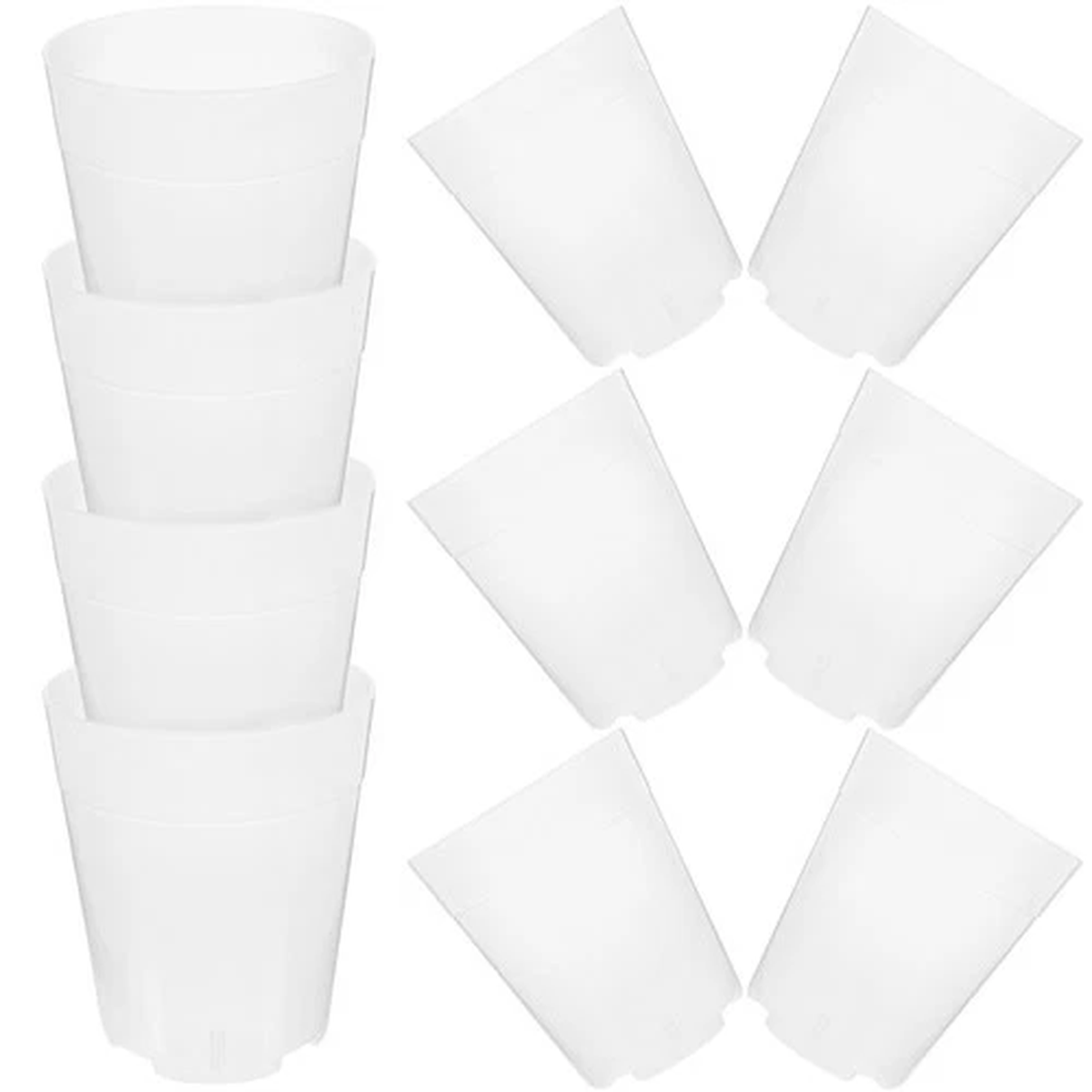 10Pcs Plastic Nursery Flowerpots Ventilated Holes Flowerpot with Drainage Hole