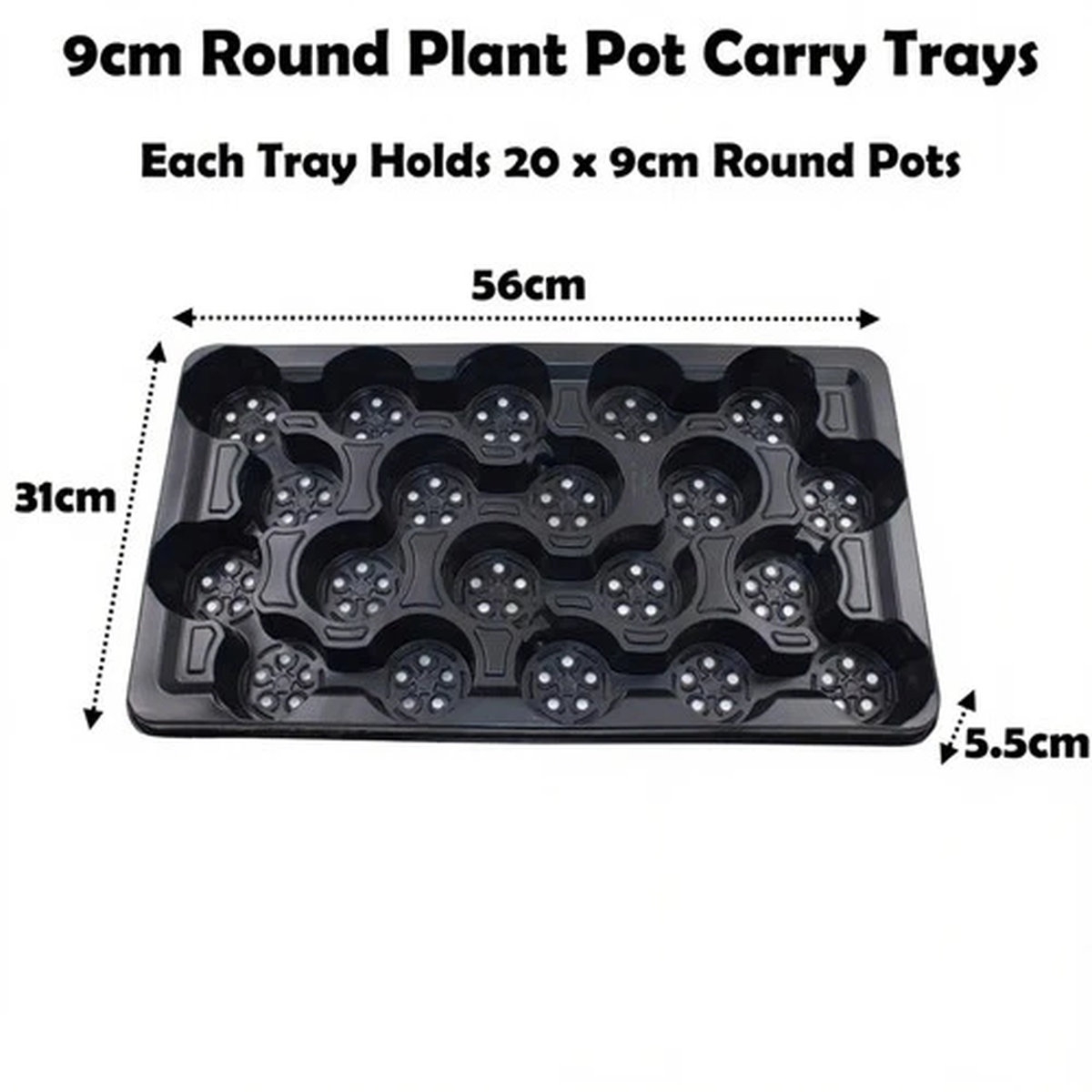 9cm Round Plant Pot Carry Trays Market Transport Tray Flower Pots Holders