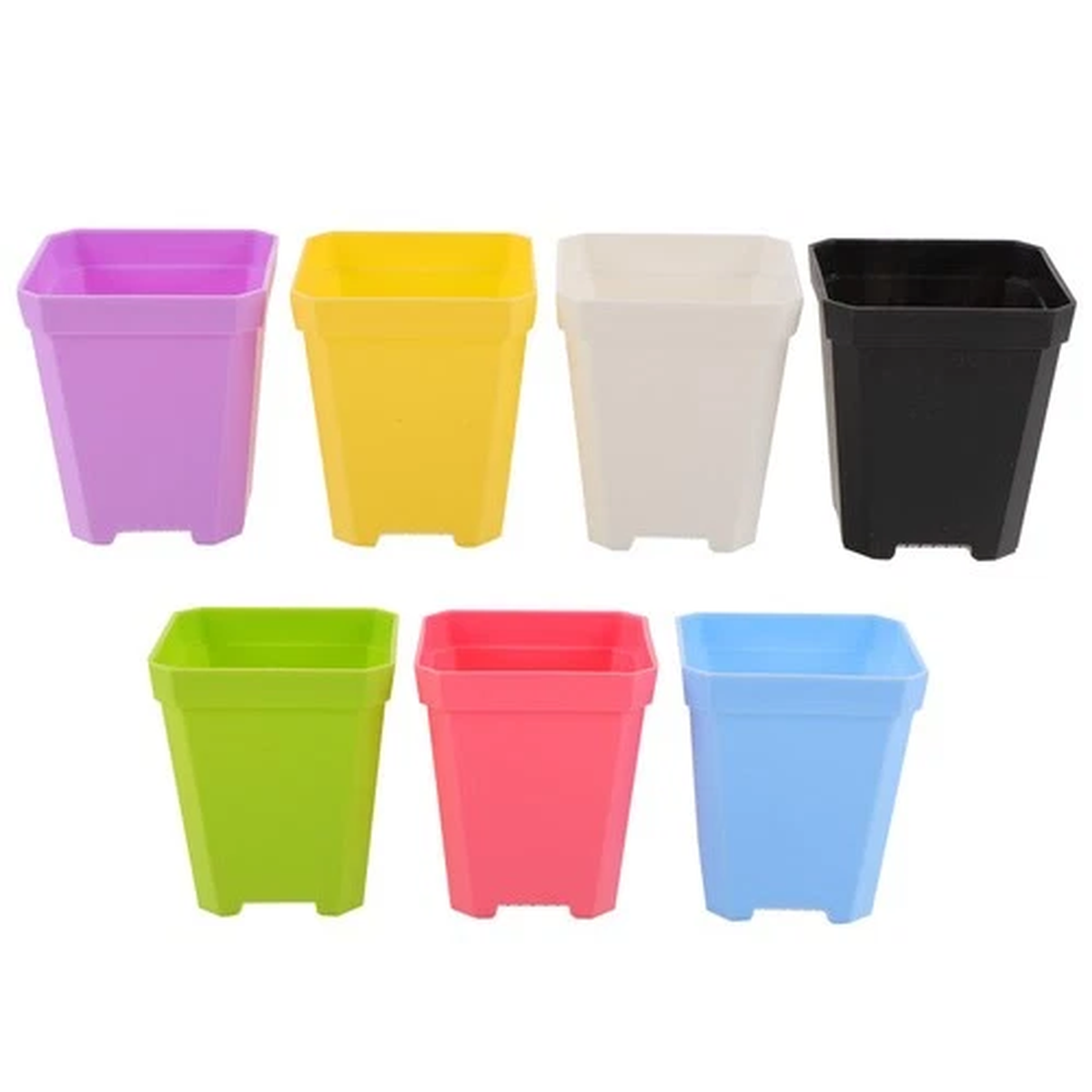 7 Pcs Multipurpose Planting Pots Small Plastic Flower Flowerpots