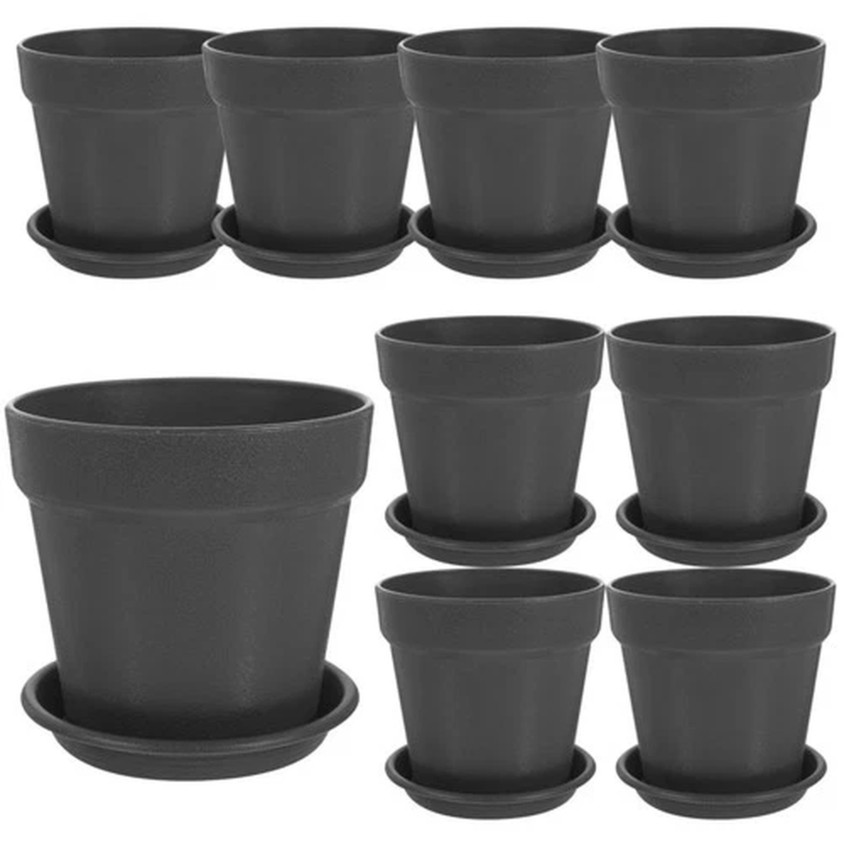10 Sets Gardening Flowerpot Planter Nursery Pots Flowerpots Bonsai