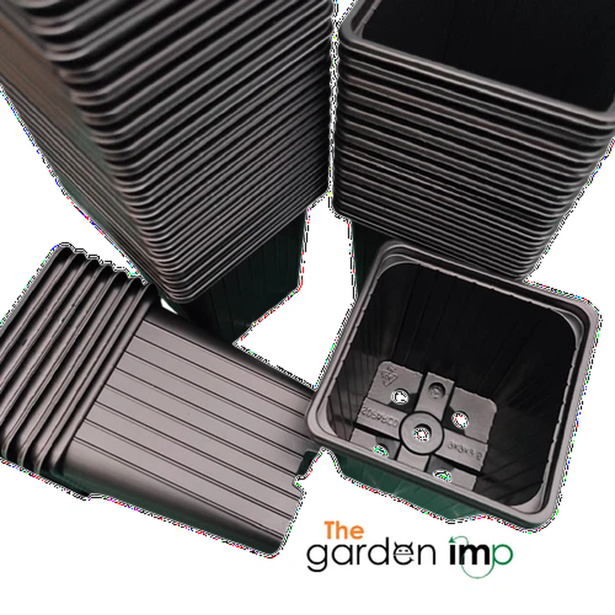 9cm Square Plastic Plant Pots Deep Hydroponic Tall Seed Starter Flower Pot Black