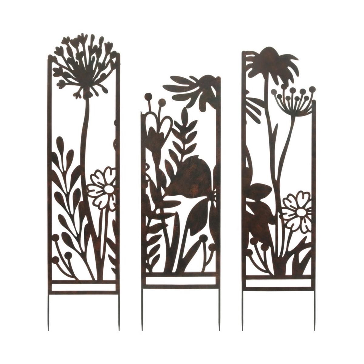 Floral Iron Garden Screen