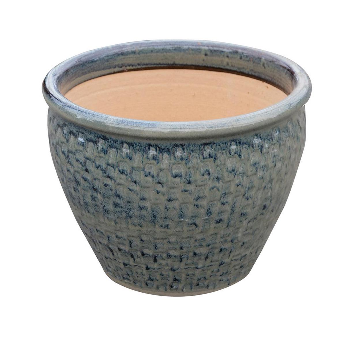 Travolta Collection Ceramic Pot Snow Blue