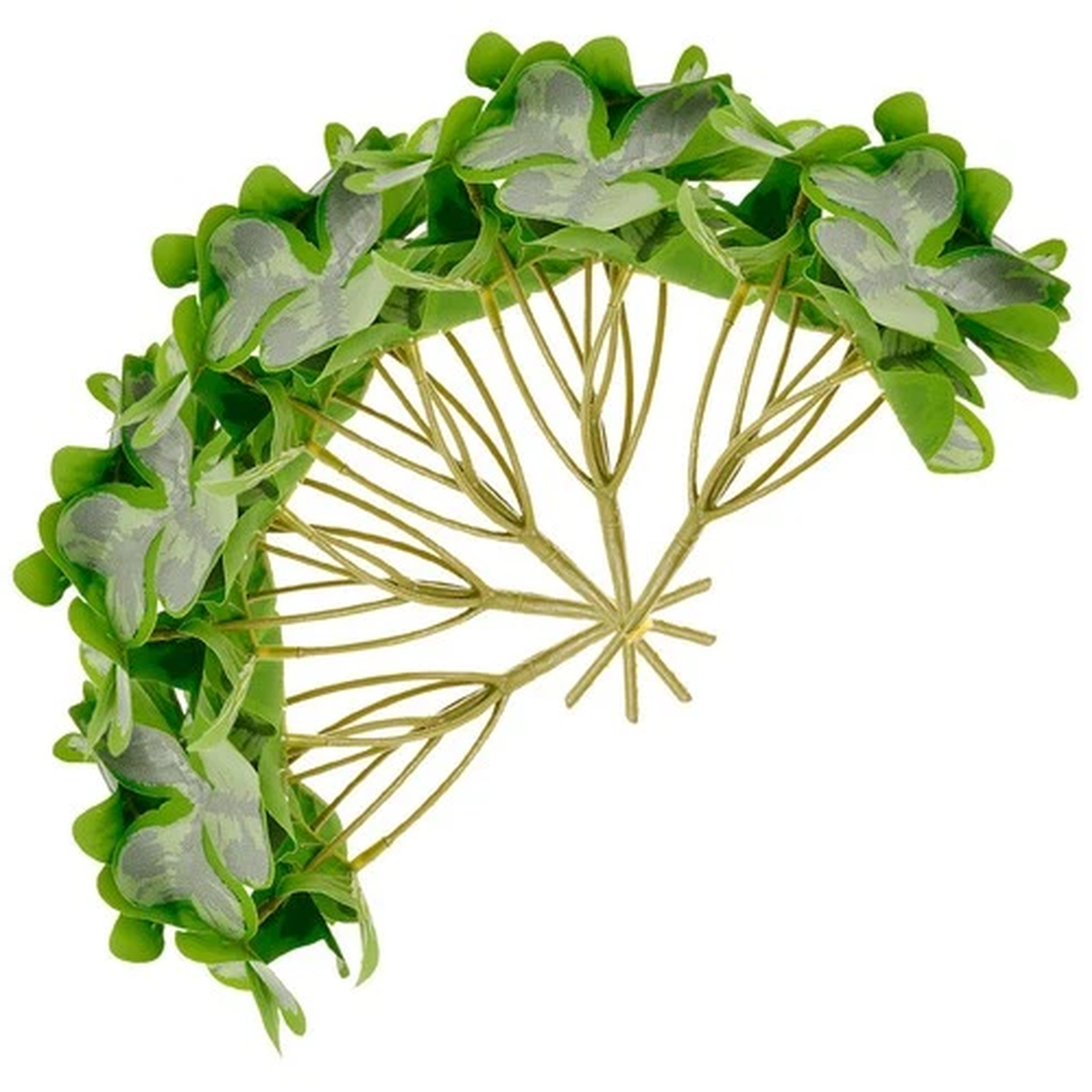 5 Pcs Faux Shamrock Plants Greenery Stems Table Centerpiece Decoration Vase