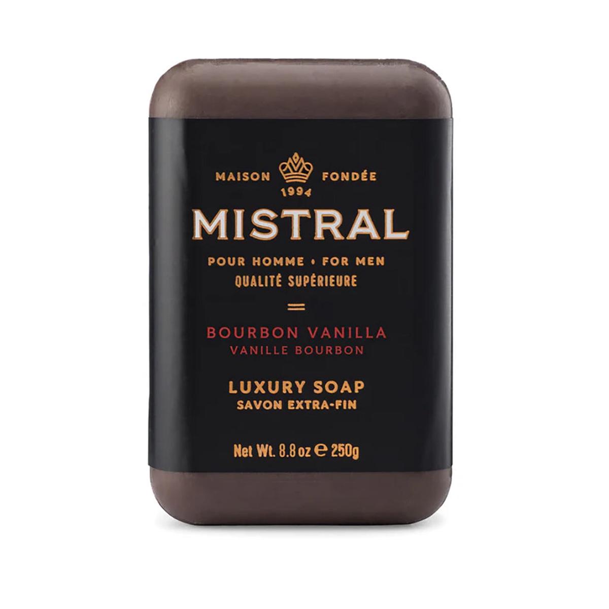 Mistral Luxury Bar Exfoliating Soap Bourbon Vanilla 8.8oz