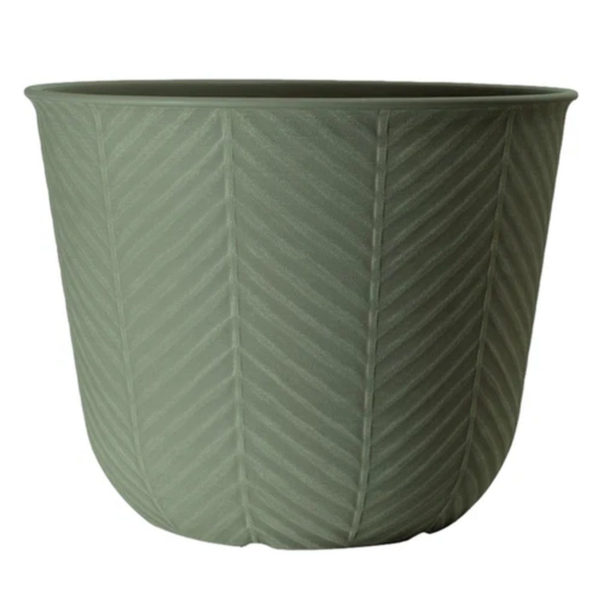 Round Plastic Green Plant Pot 46cm Outdoor 41L Flower Garden Planter Cover