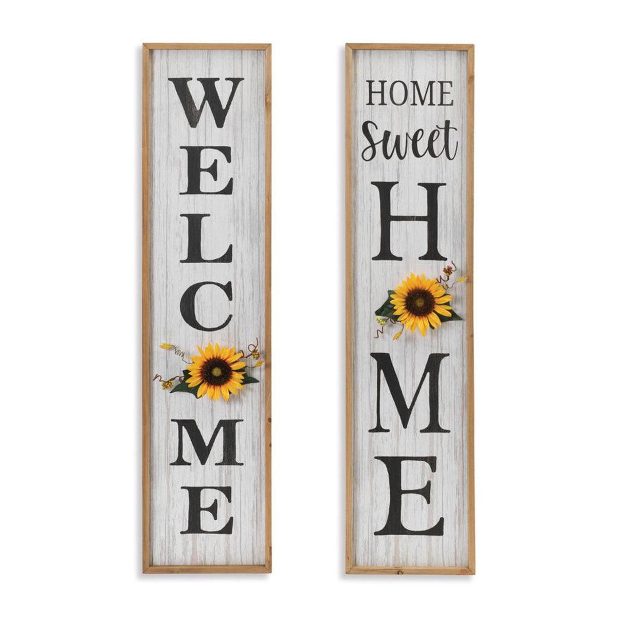 Wall Decor Wood "Welcome/Home" 48" High