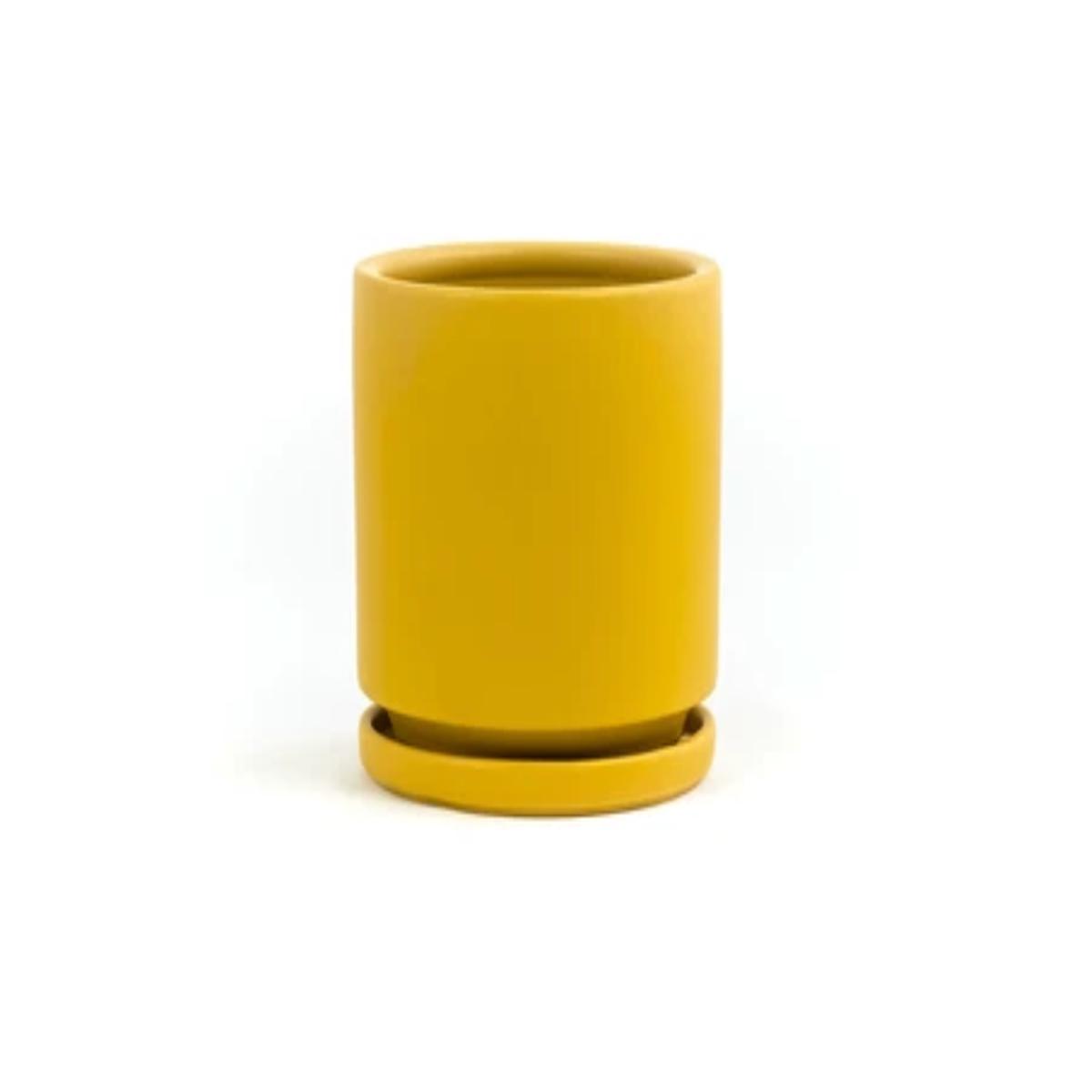 6.25" Gemstone Planter - Mustard