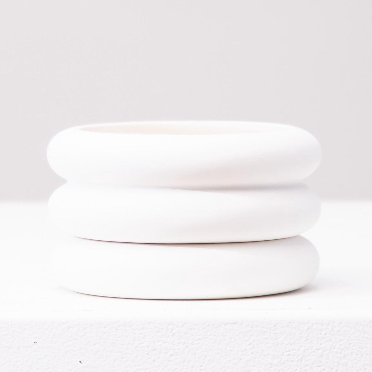 AREAWARE STACKING PLANTER Mini White 3 Inch