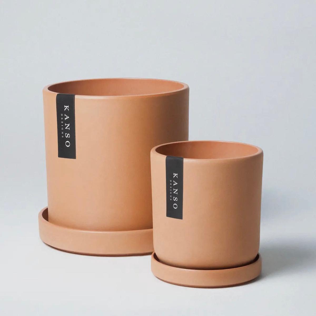 Dusted Clay Planters + Saucers