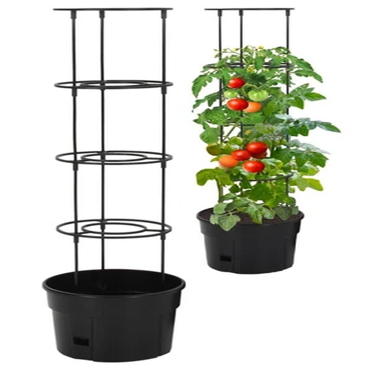 Tomato Planter Cage Trellis Plastic Plant Pot Climbing Plants Support Pea Bean