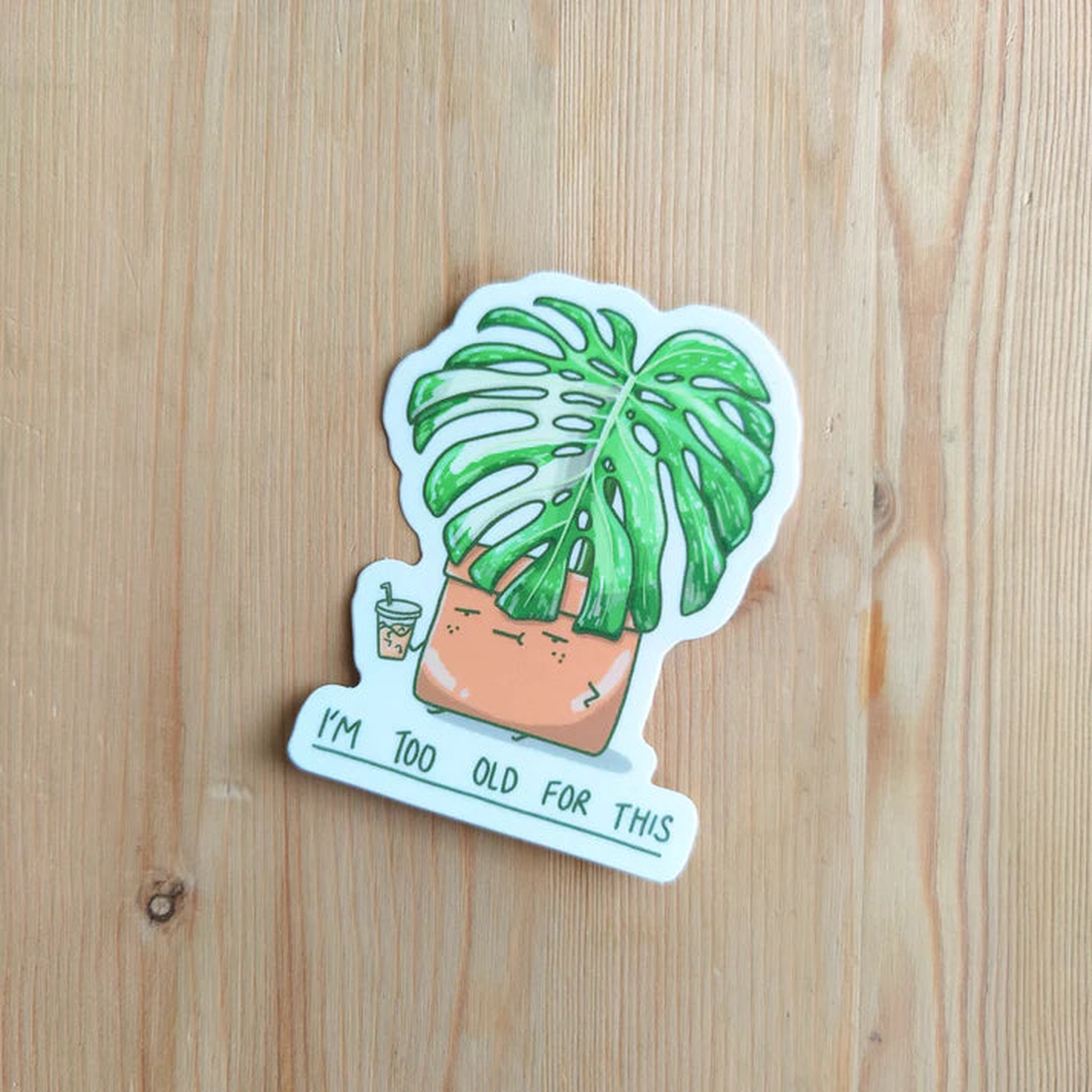 Too Old for This Vinyl Sticker