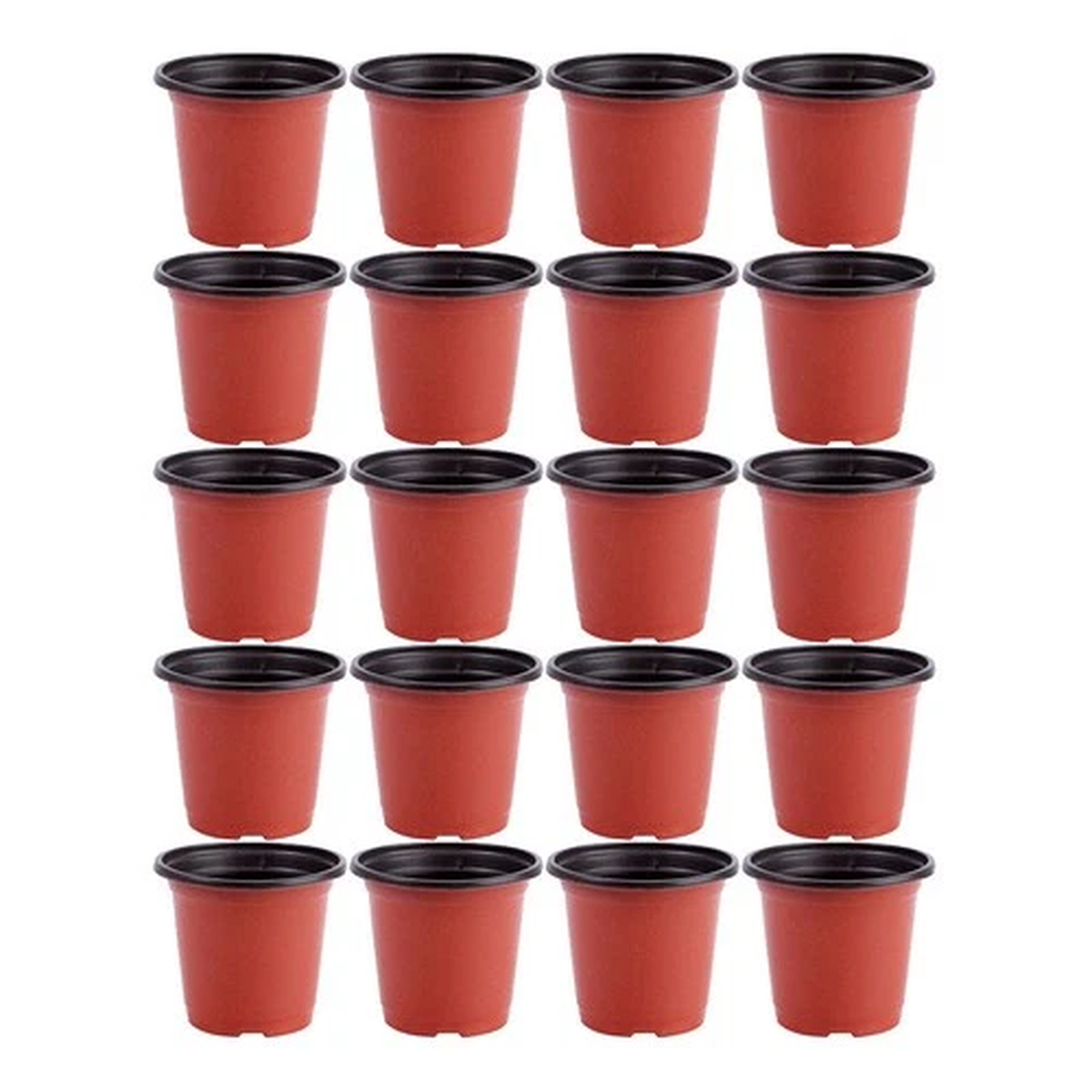 20 Pcs Soft Plastic Flower Pots Garden Balcony for Plants