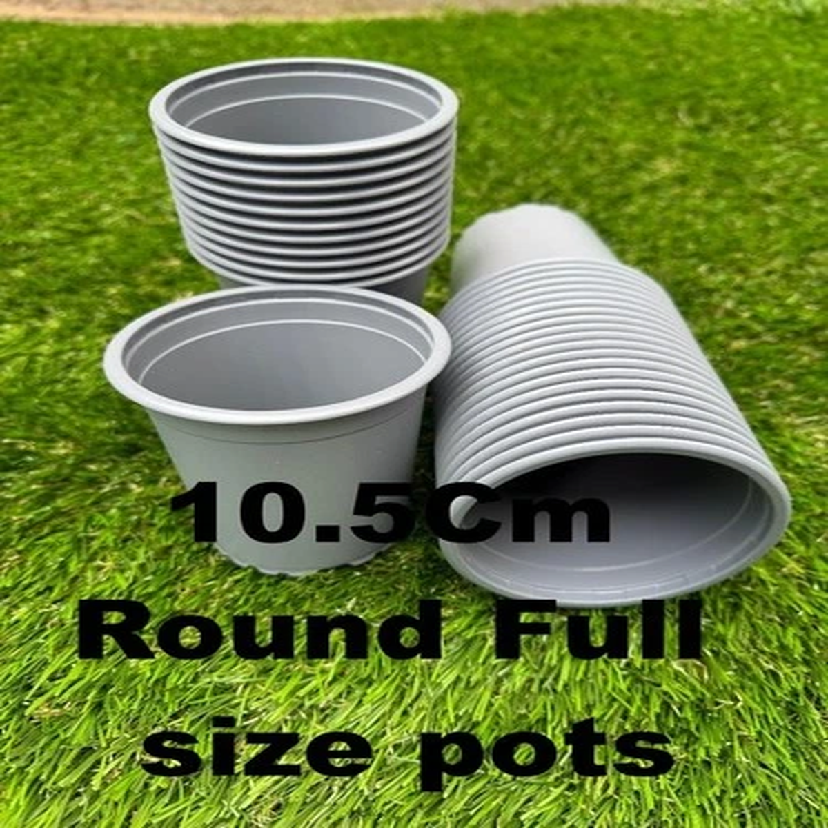 20 x 10.5 cm 4.25 inch thermoformed plant pots. Available in Grey recyclable