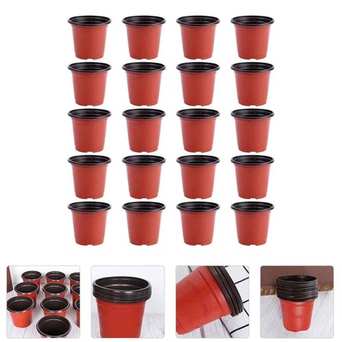 20 Pcs Plant Pots Soft Flower for Garden Balcony