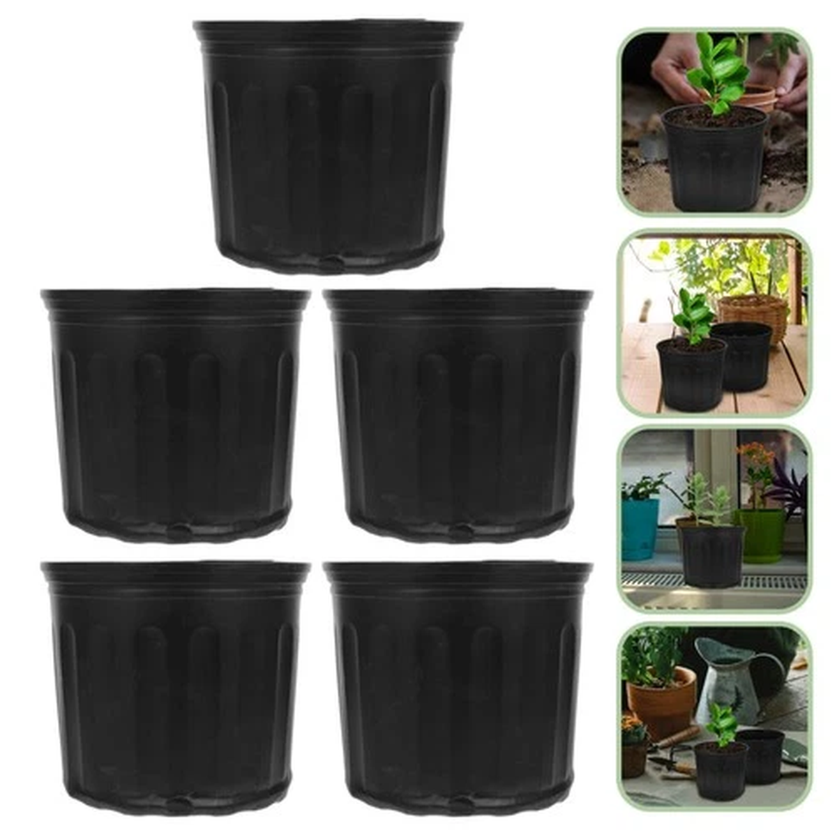 5 Pcs Garden Pot Multipurpose Planting Pots Succulent Flower Container