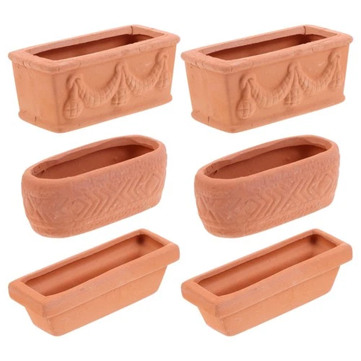 6Pcs Desktop Flower Pot Decors Mini Potted Plant Flowerpots Ceramic Plant Pots