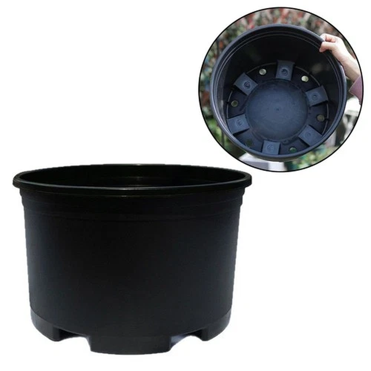 Round Flower Pots with Drainage for a Beautifully Organized Garden Space
