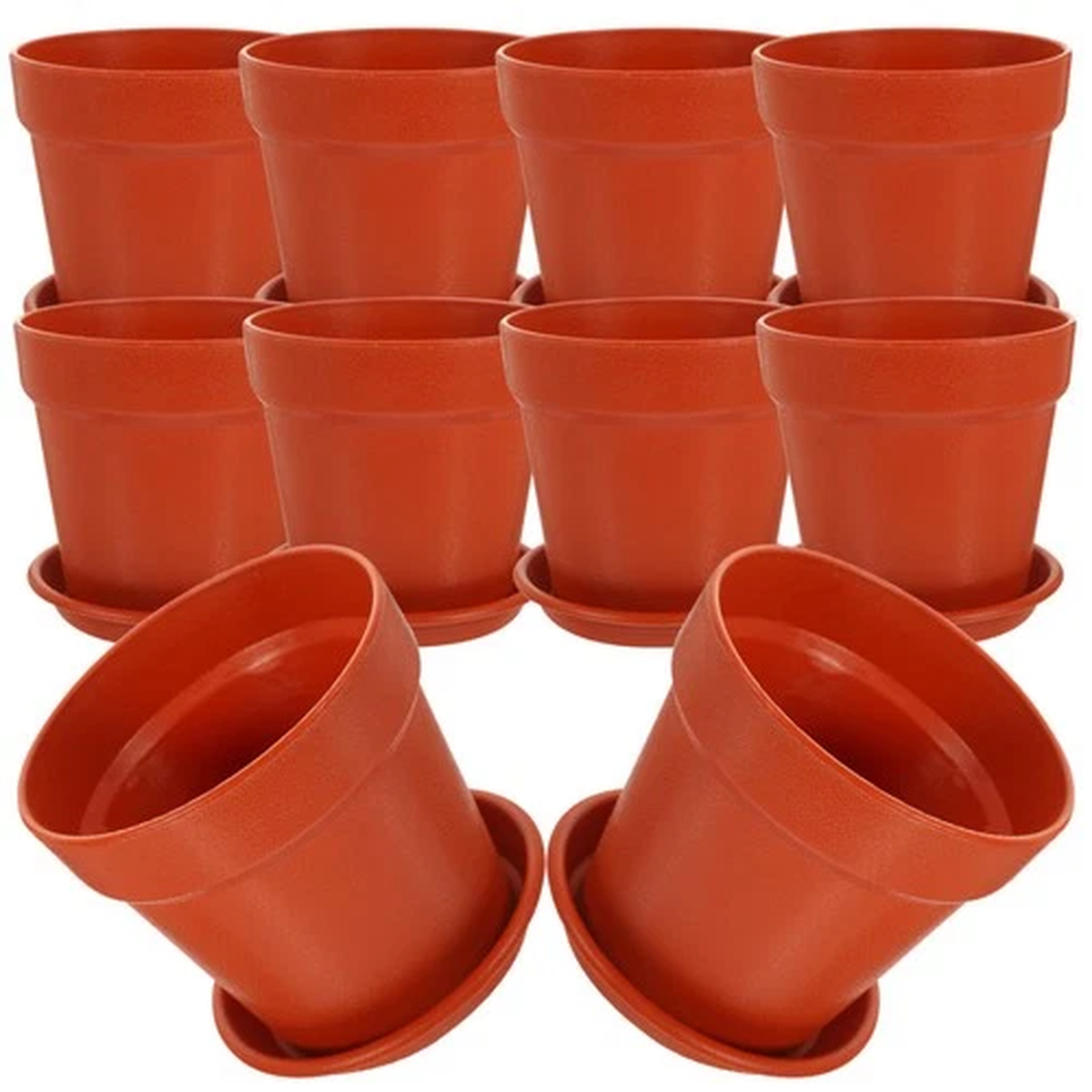 10 Sets Flower Pot Decoration Planting Pots Decorative Desk Flowerpot Plastic