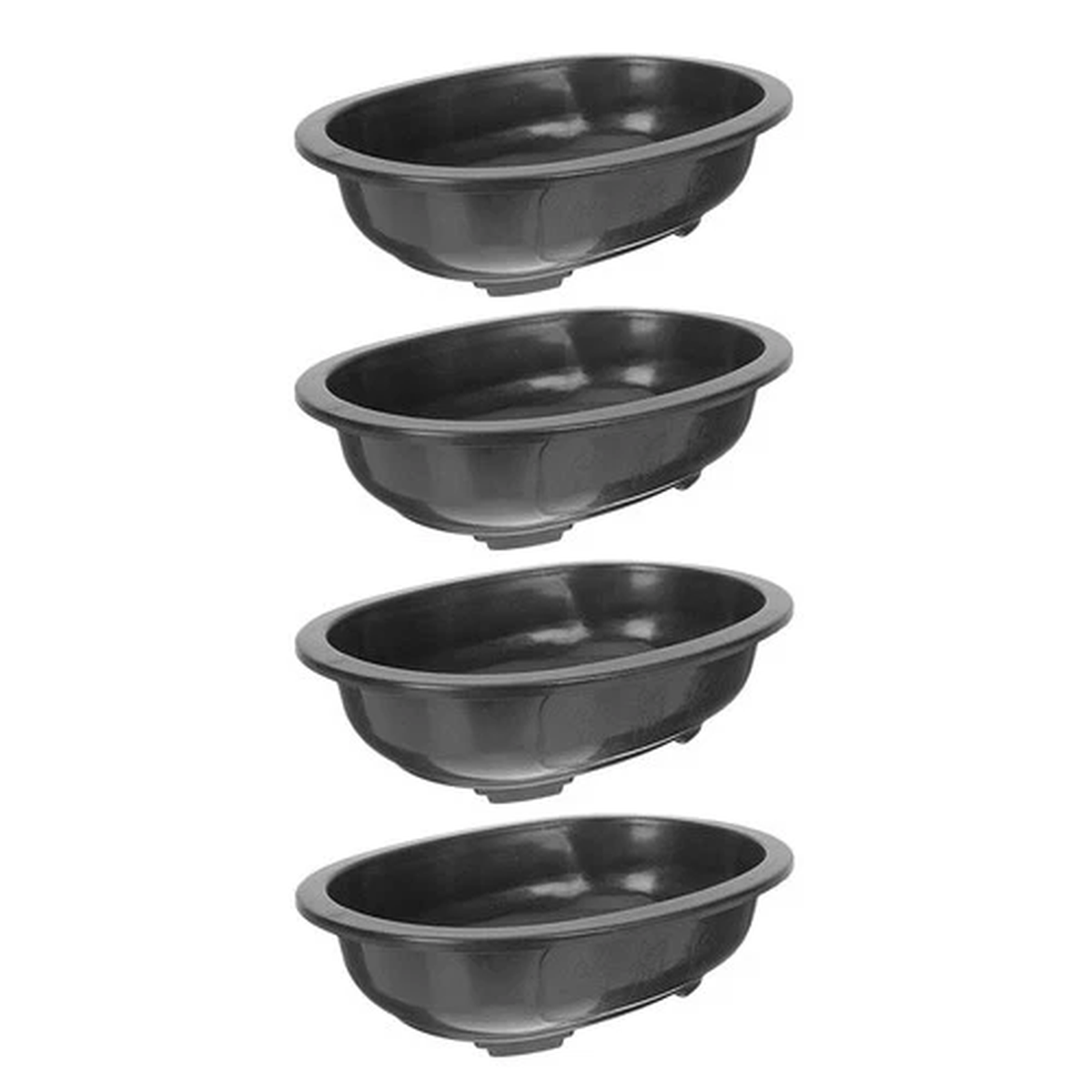 4 Pcs Garden Pots Container Plants Plastic Flower Rectangular Flowerpot