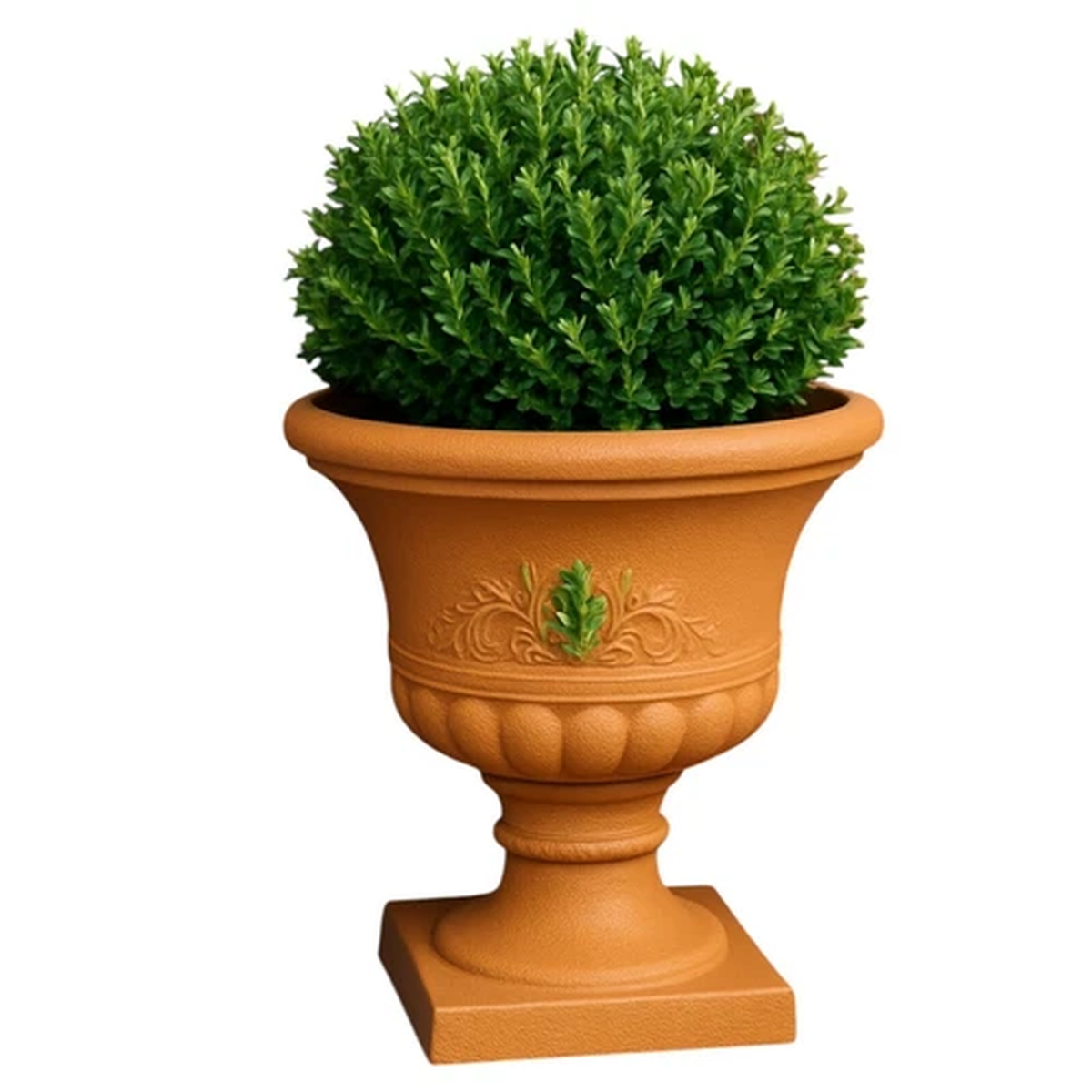 Large Urn Planter 40 cm Decorative Plastic Garden Pot Square Base Outdoor Indoor